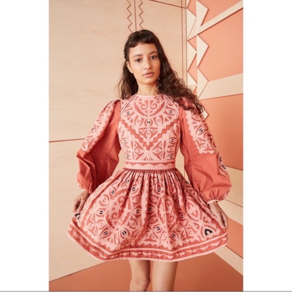 Ulla Johnson Omaira Balloon Sleeve Mini Dress $725 size 4 - Picture 1 of 10